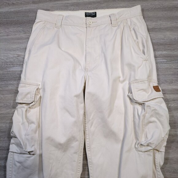 Polo Jeans Co Ralph Lauren Men's 32x32 White Cargo Pants 67th Reg Military Y2K - Picture 4 of 15